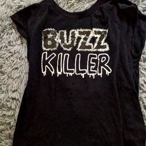 Distressed Short Sleeve Punk Buzz Killer Tee